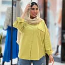 شومیز مانتویی کتان نخ 830