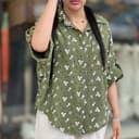 شومیز گلدار بیسکویتی کد 891