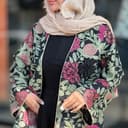  مانتو کتی  ژاکارد طرح دار کد 776