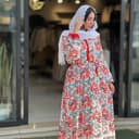 پیراهن بلند طرح دار کد 870