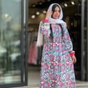 پیراهن بلند طرح دار کد 859