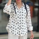 مانتو کنفی طرح دار وارداتی کد 885