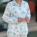 شومیز گلدار وارداتی آستردار کد 902