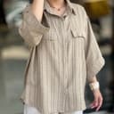 مانتو راه راه دکمه مخفی کد 926