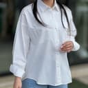 شومیز مانتویی کتان نخ بیسیک کد 831